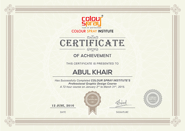 Certificate of Abul Khair